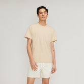 mens-premium-weight-pocket-tee-heathered-cashew | primary