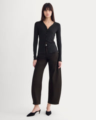 womens-sheer-v-neck-cardigan-butterluxe-black