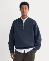 mens-luxe-fleece-halfzip-pullover-deep-navy | primary