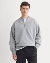 mens-luxe-fleece-halfzip-pullover-vintage-heather-grey | primary