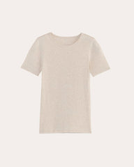 womens-supima-micro-rib-ss-crew-heathered-oat | alt