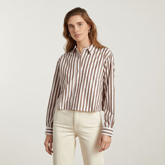 womens-silky-cttn-cropped-shirt-espresso-white | primary