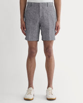 mens-linen-trouser-short-navy-chambray | primary