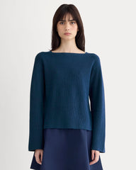 womens-boatneck-top-in-everyday-cotton-deep-lazuli-blue | primary