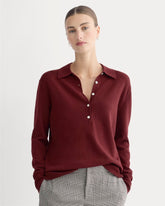 womens-oversized-polo-sweater-merino-deep-red | primary