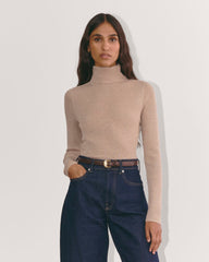 womens-ribbed-turtleneck-ultrasoft-merino-rose-gold | primary