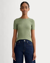 womens-supima-micro-rib-ss-crew-sagebrush | primary