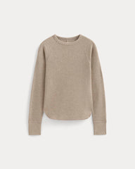 womens-slim-fit-crew-in-cozy-waffle-heathered-oatmeal | alt