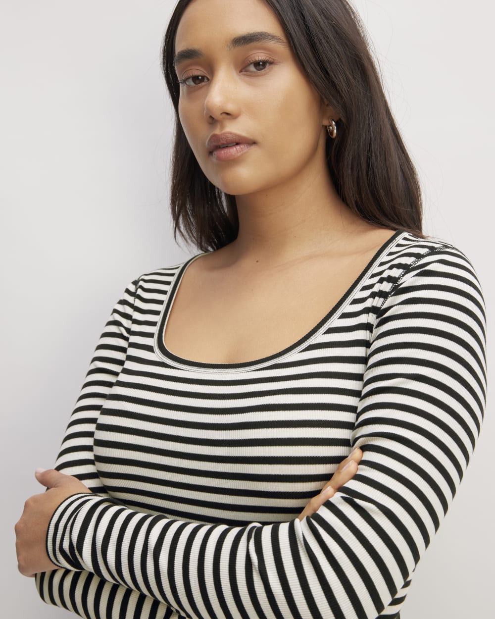 womens-supima-micro-rib-ls-scoop-tee-bone-black | primary