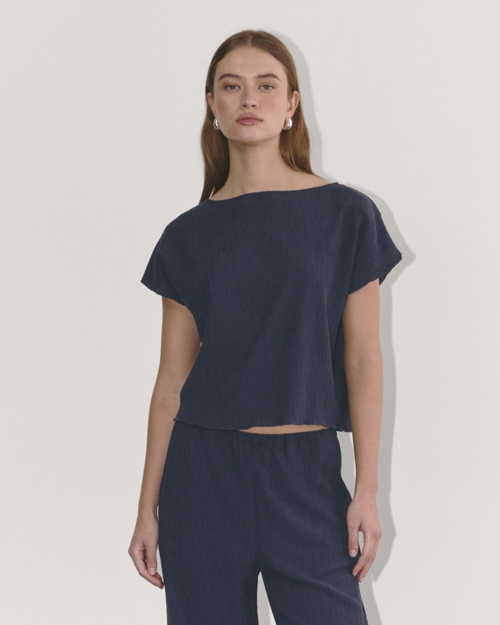 womens-crinkle-top-navy | primary