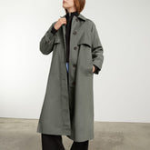 womens-long-mac-coat-pewter-green | primary