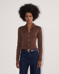 womens-merino-tencel-relaxed-shirt-dark-mahogany | primary