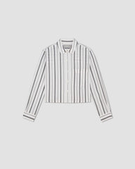 womens-silky-cttn-cropped-shirt-bone-black | alt