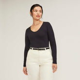 womens-supima-stretch-ballet-neck-tee-black | primary