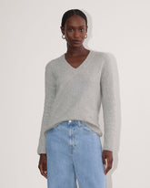 womens-v-neck-sweater-plush-cotton-heathered-grey | primary