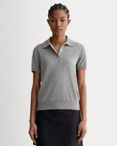 womens-polo-cotton-cashmere-heather-charcoal | primary