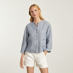 womens-linen-billow-blouse-blue-pinstripe