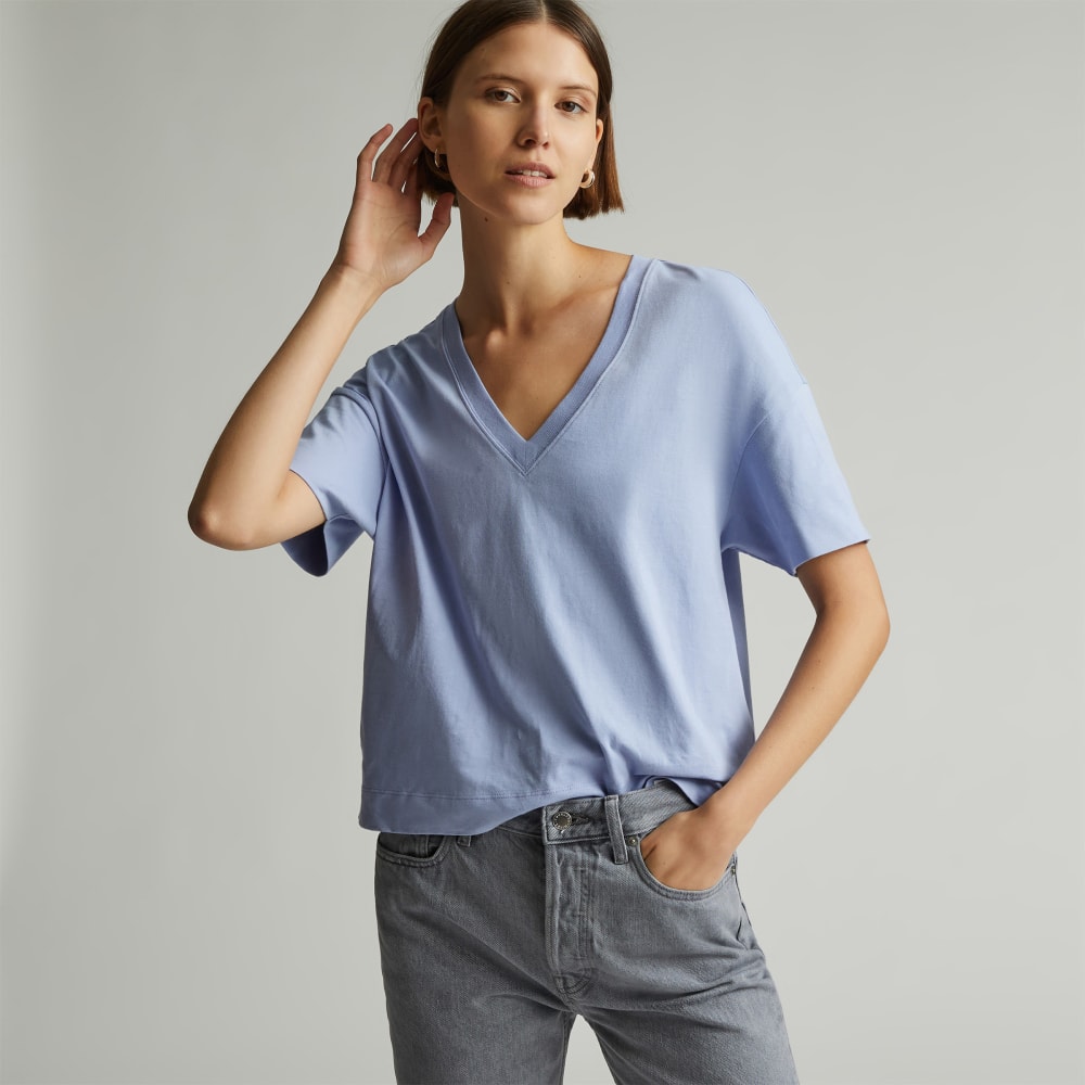 womens-organic-ctn-boxy-v-tee-periwinkle | primary