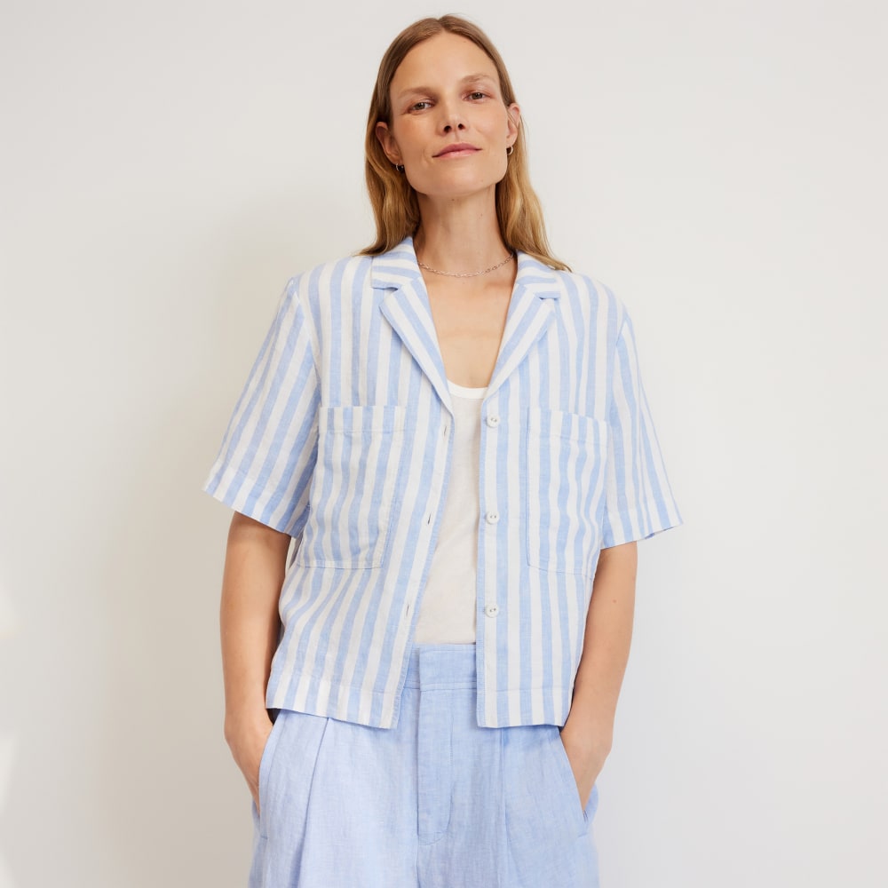 womens-linen-workwear-shirt-blue-white | primary