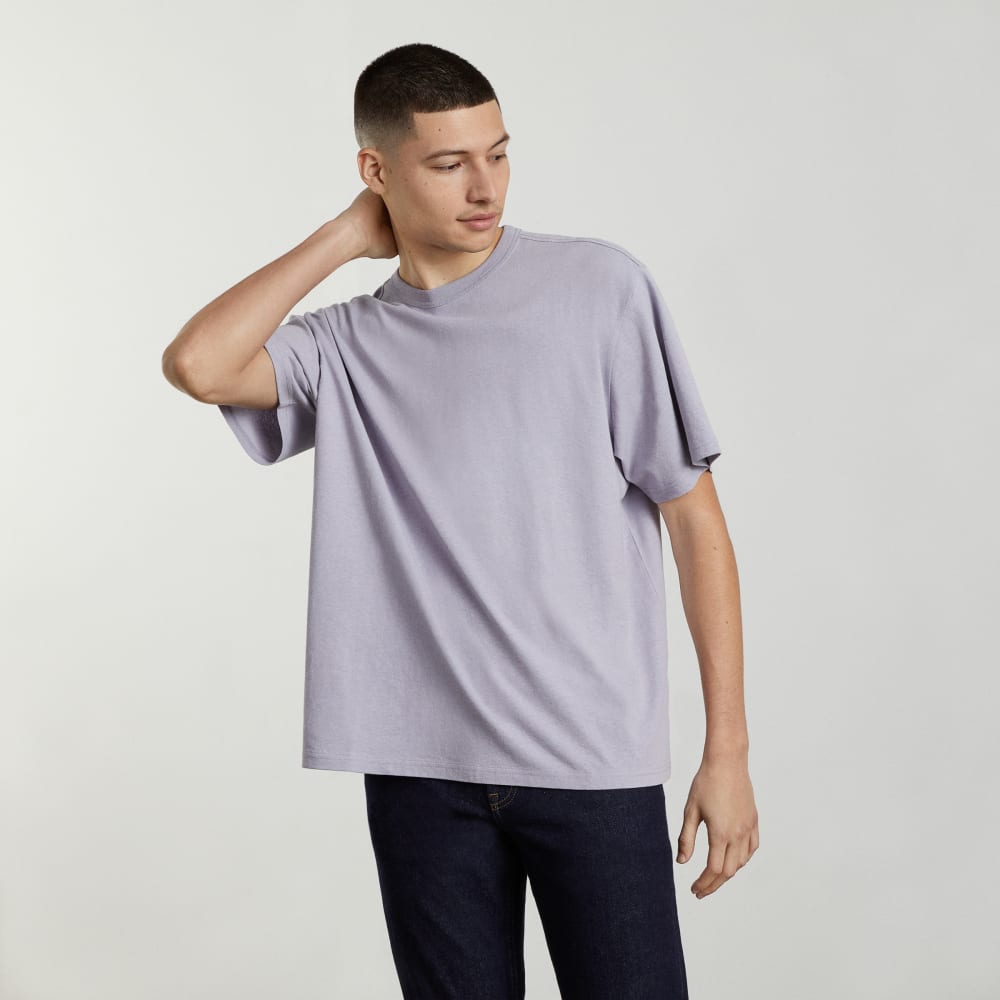 unisex-relaxed-hemp-tee-lilac-grey | primary