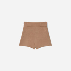 womens-cozy-stretch-short-camel | alt