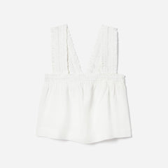 womens-smocked-linen-cami-white | alt