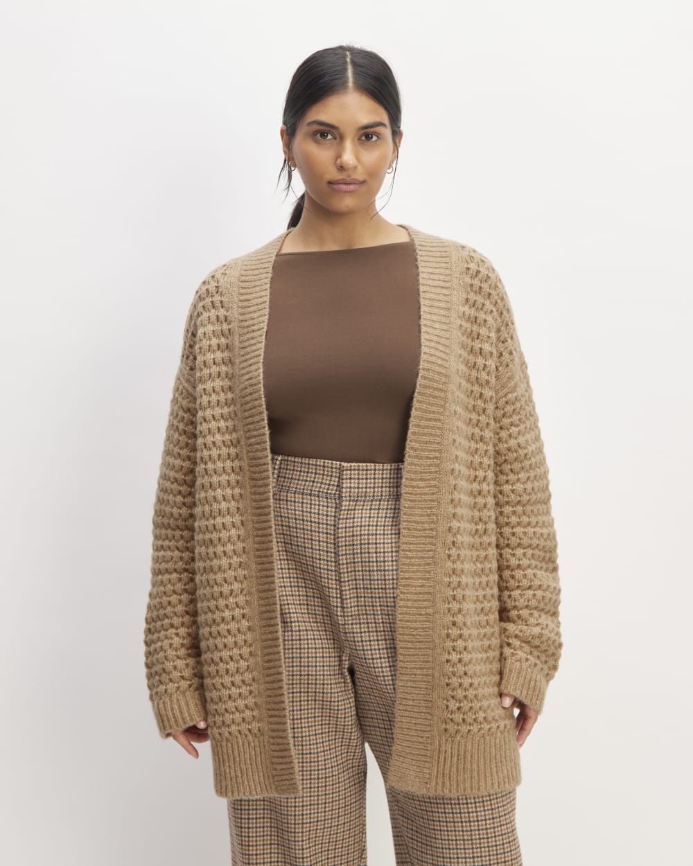 womens-cloud-oversized-textured-cardigan-tigers-eye-brown | primary