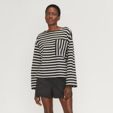 womens-premium-wt-oversized-pocket-tee-black-canvas-tan | primary