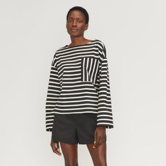 womens-premium-wt-oversized-pocket-tee-black-canvas-tan | primary