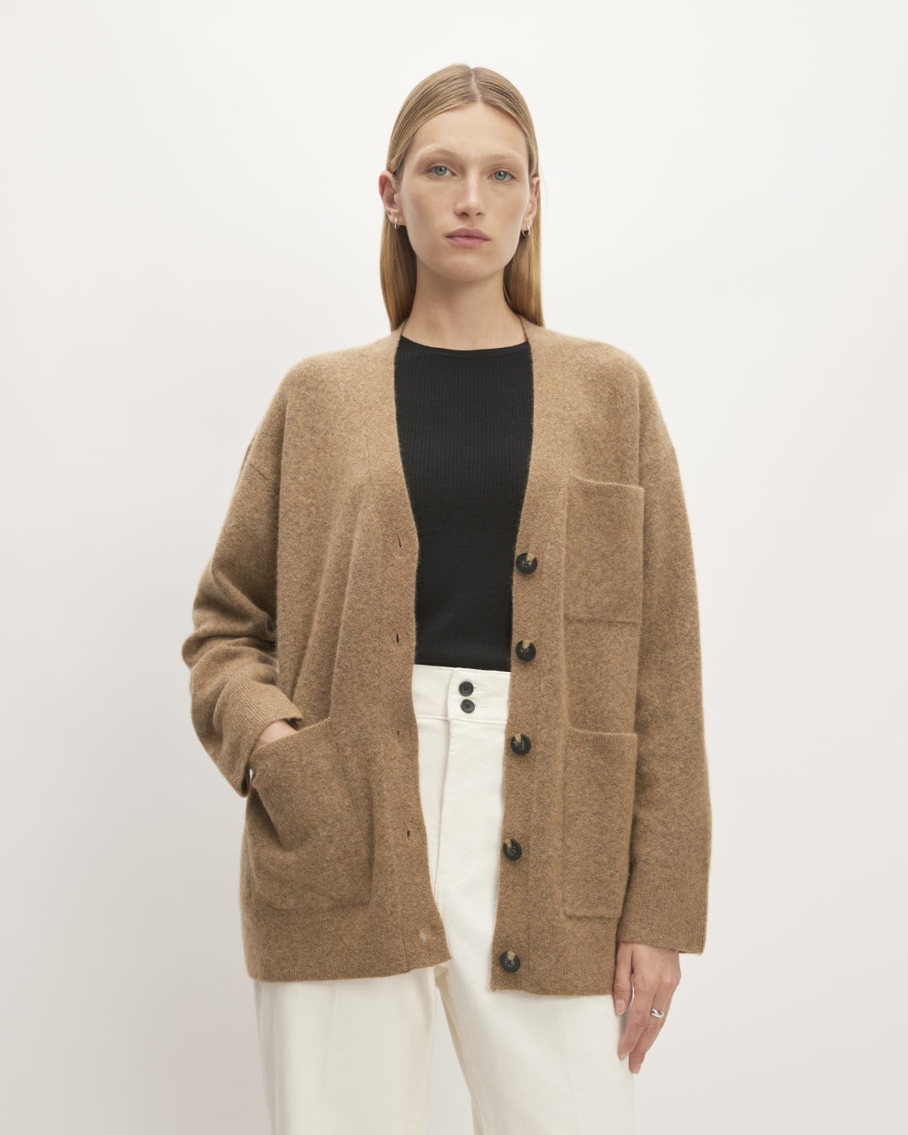 womens-cozy-stretch-relaxed-cardigan-heathered-toasted-coconut | primary