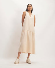 womens-tencel-v-neck-dress-whisper-pink | primary