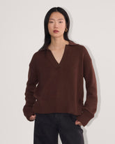 womens-cotton-boxy-polo-dark-mahogany | primary