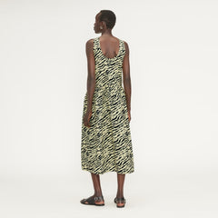 womens-poplin-summer-dress-yellow-tiger-stripe