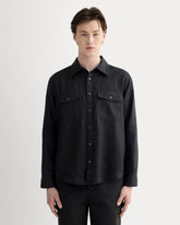 mens-linen-utility-shirt-black | primary