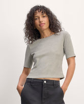 womens-tencel-rib-cropped-shimmy-tee-heathered-grey | primary