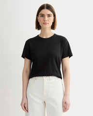 womens-box-cut-tee-cotton-linen-black | primary