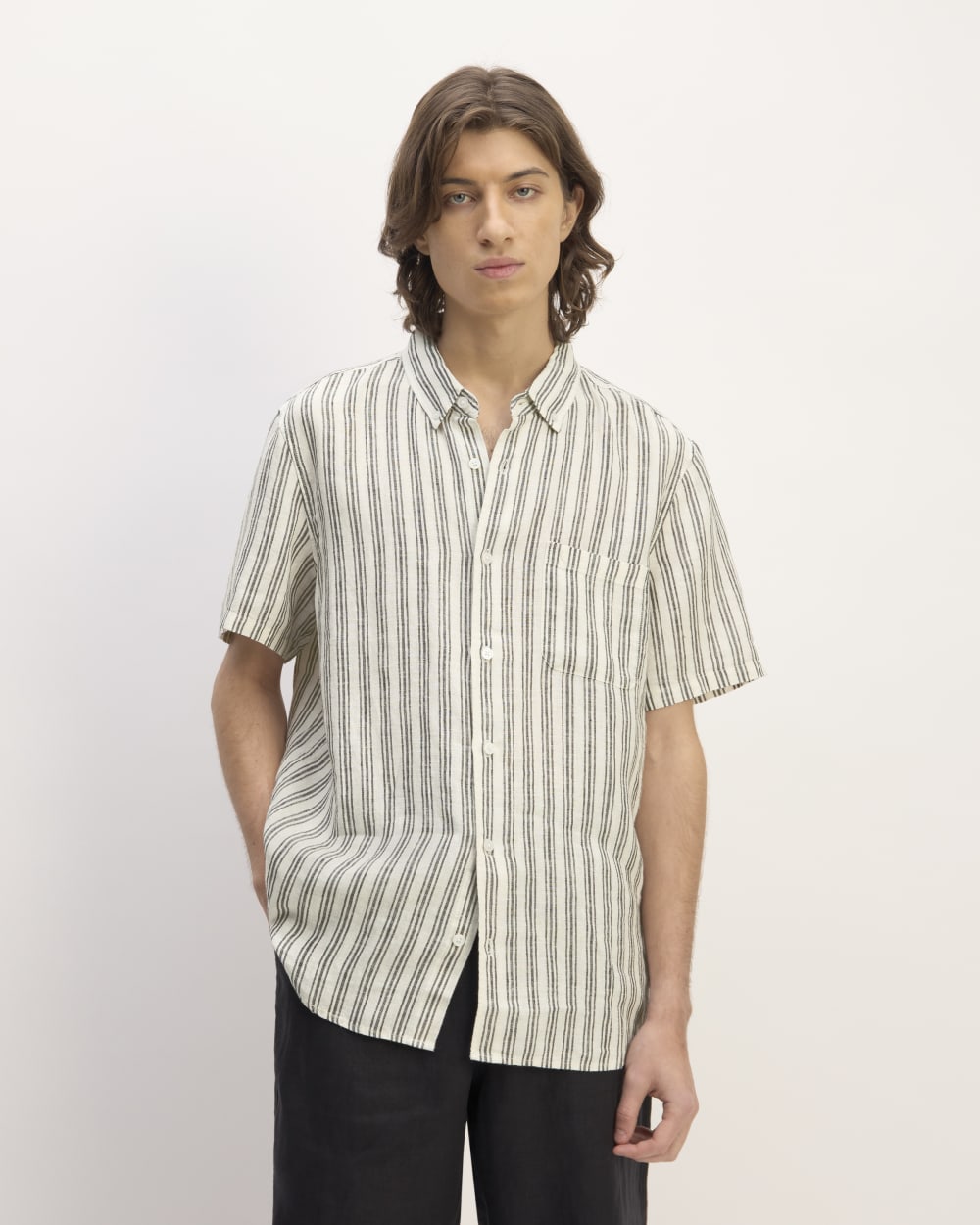 mens-linen-ss-shirt-bone-black | primary