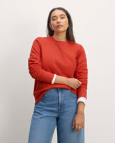 womens-french-terry-relaxed-crewneck-poppy-red | primary
