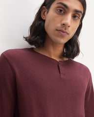 mens-waffle-long-sleeve-henley-burgundy