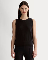 womens-cashmere-classic-sweater-tank-black | primary