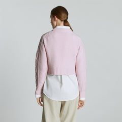 womens-felted-merino-cropped-cable-sweater-light-lilac