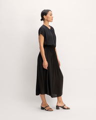 womens-viscose-gathered-midi-dress-black
