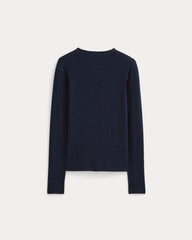 womens-luxe-rib-funnel-neck-tee-navy | alt