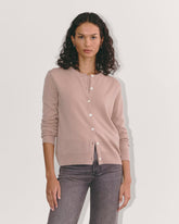 womens-cashmere-classic-crew-cardigan-dusty-rose | primary