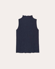 womens-crinkle-tank-navy | alt