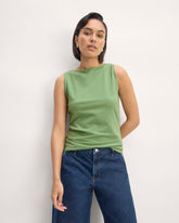 womens-supima-form-boatneck-tank-jade-green | primary