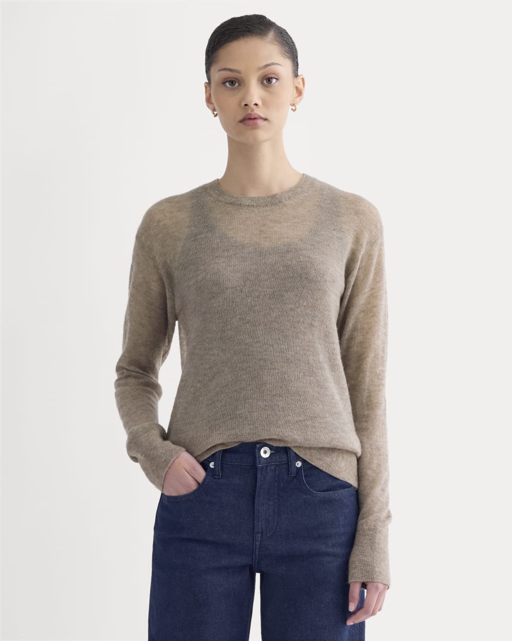 womens-air-alpaca-relaxed-crew-top-heathered-chocolate-chip | primary