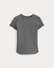 womens-shrunken-tee-in-cozy-waffle-heathered-charcoal | alt