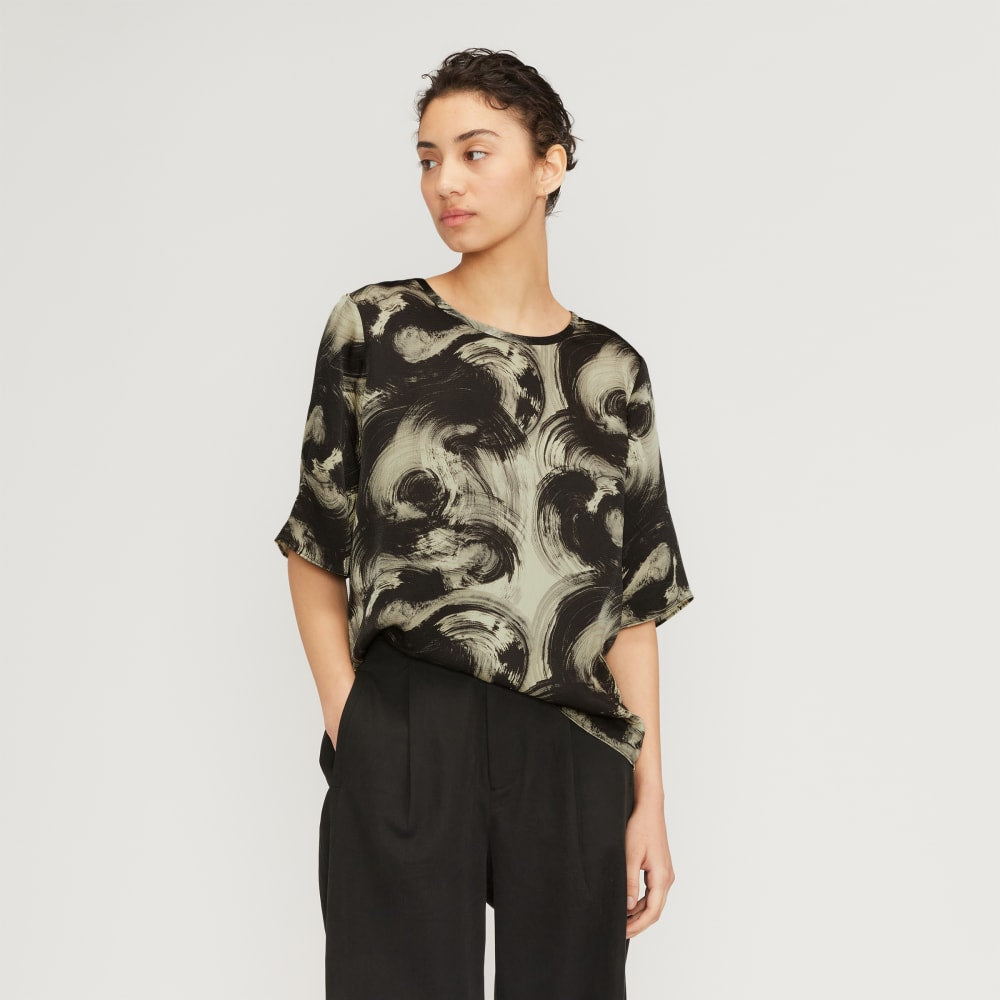 womens-satin-relaxed-tee-pale-yellow | primary