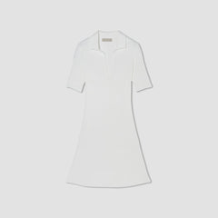 womens-ribbed-short-sleeve-polo-dress-white | alt